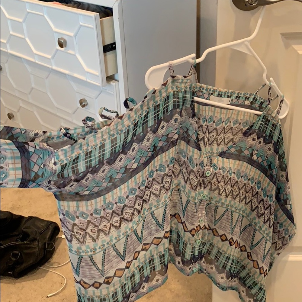 Cropped pattern top - Picture 2 of 3